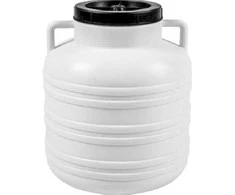Browin Plastikinė statinė su dangčiu ir rankenomis Biowin 10L baltas