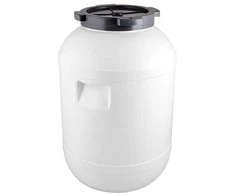 Browin Plastikinė statinė su dangčiu ir rankenomis Biowin 60L baltas