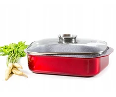 BRYTFANNA Metallic Raudonas 6,5L + POT dozatorius virtuvės dovanai, dangtelis