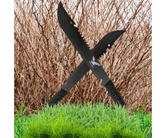 BSH ADVENTURE DIDELIS Juodas SURVIVAL CAMPING Machete 50 CM TURISTINIS KARDAS