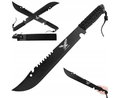 BSH ADVENTURE DIDELIS Juodas SURVIVAL CAMPING Machete 50 CM TURISTINIS KARDAS