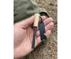 Bsh Adventure OGROMNE Krzesiwo BSH Magnezowe 8mm Drewno Otwieracz Miarka Survival