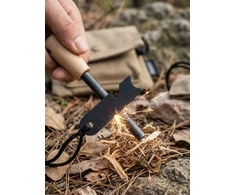 Bsh Adventure OGROMNE Krzesiwo BSH Magnezowe 8mm Drewno Otwieracz Miarka Survival