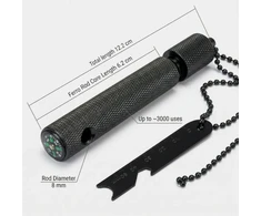 Bsh Adventure PROFESIONALUS Ugnies starteris BSH Magnio vamzdžio kompasas BUSHCRAFT Išgyvenimo ženklelis