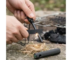 Bsh Adventure PROFESIONALUS Ugnies starteris BSH Magnio vamzdžio kompasas BUSHCRAFT Išgyvenimo ženklelis