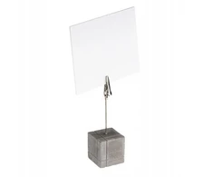 Bufeto stovas su etiketės segtuku, betoninis, 12 cm, rinkinys 4 APS