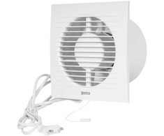 Buitinis ventiliatorius E-EXTRA EE125WP, DN125, su laidu ir virvele