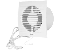 Buitinis ventiliatorius E-EXTRA EE125WP, DN125, su laidu ir virvele