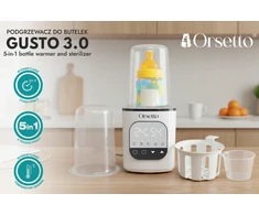 BUTELIŲ ŠILDYTUVAS IR STERILIZATORIUS 200 W 5IN1 ORSETTO GUSTO 3.0