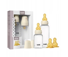 Buteliukai kūdikiams plastikiniai BIBS Anti-colic 2 vnt 150/270 ml Ivory guma
