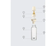 Buteliukai kūdikiams plastikiniai BIBS Anti-colic 2 vnt 150/270 ml Ivory guma