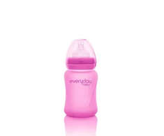 Buteliukas kūdikiui su čiulptuku 0+, STIKLAS, keičiantis spalvą Everyday Baby