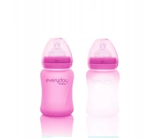 Buteliukas kūdikiui su čiulptuku 0+, STIKLAS, keičiantis spalvą Everyday Baby
