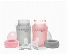Buteliukas kūdikiui su čiulptuku, STIKLAS, 0-3 m, 150 ml Everyday Baby