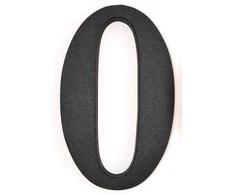Buto numeris 0, 190 mm, plastikinis, juodos sp.