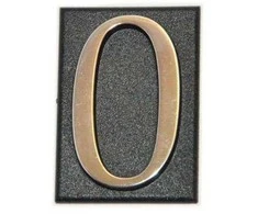 Buto numeris 0, 32 x 45, mm, plastikinis, chromo sp.