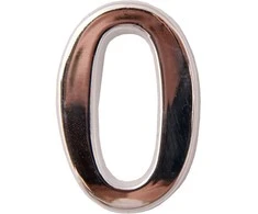 Buto numeris 0, 50 mm, chromo sp.