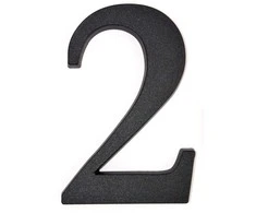 Buto numeris 2, 190 mm, plastikinis, juodos sp.