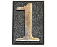Buto numeris 2, 32 x 45, mm, plastikinis, chromo sp.