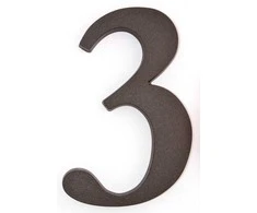 Buto numeris 3, 190 mm, plastikinis, bronzos sp.