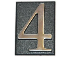 Buto numeris 3, 32 x 45, mm, plastikinis, chromo sp.