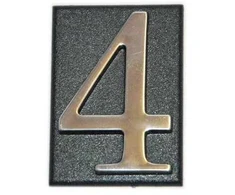 Buto numeris 3, 32 x 45, mm, plastikinis, chromo sp.