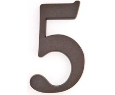 Buto numeris 5, 190 mm, plastikinis, bronzos sp.
