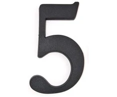 Buto numeris 5, 190 mm, plastikinis, juodos sp.
