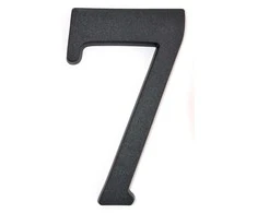 Buto numeris 7, 190 mm, plastikinis, juodos sp.