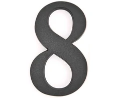 Buto numeris 7, 190 mm, plastikinis, juodos sp.
