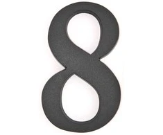 Buto numeris 8, 190 mm, plastikinis, bronzos sp.
