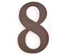 Buto numeris 8, 190 mm, plastikinis, bronzos sp.
