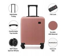CabinFly Cruisair 55x40x20 cm Lagaminas, tinkantis Ryanair rankinis bagažas, Rožinis