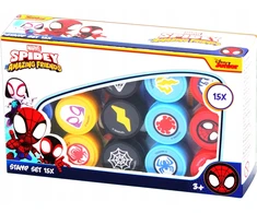 Canenco Spidey Marvel antspaudų rinkinys, 15 vienetų elementų vaikams