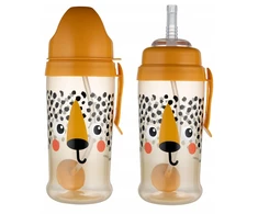 Canpolbabies CANPOL SIDABRINIS BUTELĖLIS SU VAMTELIU IR SVORIU BabiesBoo Gepard 350ml 9m+