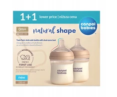 Canpolbabies Canpol Babies Dviejų pakuočių natūralios formos buteliukas 150 ml 0m+