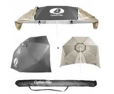 Captain Mike BEACH TENT skėtis su ventiliacija, dangteliu ir UPF50+ UV filtru, 200 cm