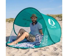 Captain Mike Savaime sulankstoma BEACH palapinė POP UP skėtinis ekranas su grindimis 200 cm