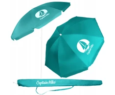 Captain Mike Sulankstomas BEACH skėtis su dangteliu su UPF50+ UV filtru, ILGUS 160 cm
