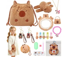 CAPYBARA RINKINYS VAIKAMS 15 VIENŲ KURINĖS PAPUOŠALŲ PRIEDAI, DIY