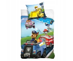 Patalynės komplektas Carbotex Paw Patrol patalynė 140 x 200 50 x 70 medvilnės licencijuotos transporto priemonės