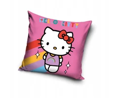 Carbotex Pliušinis dekoratyvinis PAGALĖS UŽVALGALAS HELLO KITTY pagalvei 40x40 cm VELVET