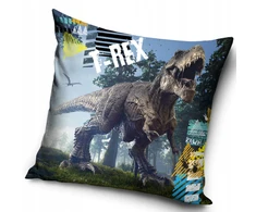 Carbotex Užvalkalas velvetowa na jaśka 40x40 mięciutka Trex dinozaur dino t-rex