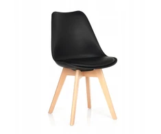 Care Life MILANO DESIGN DSW Juodas KĖDĖ, apmušta valgomajam, virtuvei, svetainei