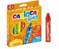 Carioca Baby kreidelės - 8 spalvų, minkštos, storos, plaunamos