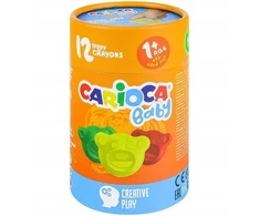 Carioca Misiaki Baby kreidelės vaikams nuo 1 metų, 12 vnt.