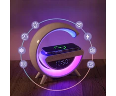Carruzzo LAMPKA biurkowa LED kroviklis budzik głośnik zegar BLUETOOTH RGB DLA DZIECI
