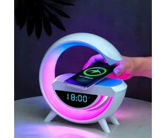 Carruzzo LAMPKA biurkowa LED kroviklis budzik głośnik zegar BLUETOOTH RGB DLA DZIECI