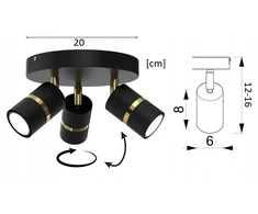 Cavallo LAMPA DO POKOJU DZIECKA MŁODZIEŻOWA PLAFON $ MŁODZIEŻOWY LED 3XGU10