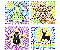 CE Deimantinis klijavimas Kalėdų paveikslėlis Žiemos dekoravimas 4 vnt